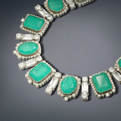 Regal Collection, Imperial Elegance, Natural Colombian Emerald Charm Necklace, Multi Gem Necklace, Handcrafted Masterpiece of Art, Gift