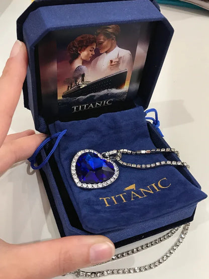 Titanic Necklace , Heart of the Ocean Necklace, Forever Love, Sapphire Necklace , Inspired by Titanic, Rose Necklace from Titanic