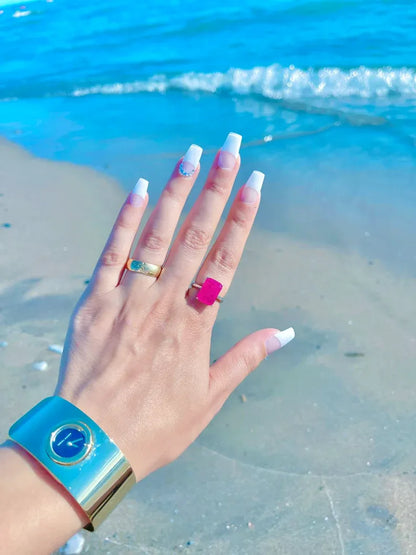 Glowing Genuine Fuchsia Pink Ruby Mozambique, Minimalist Ruby Engagement Ring, Natural Hot Pink Ruby Solitaire Ring, 925 Sterling Silver