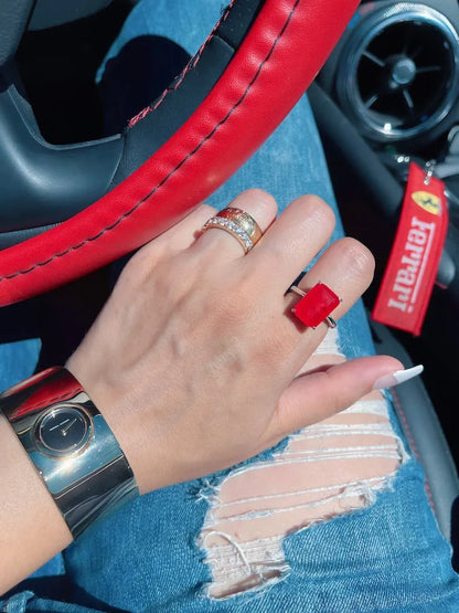 Magnificent Pigeon Blood Red Ruby, South Africa, Minimalist Ring, Every Day Ring, July Birthstone, Promise Engagement Ring, Gift for Her