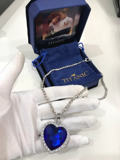 Titanic Necklace , Heart of the Ocean Necklace, Forever Love, Sapphire Necklace , Inspired by Titanic, Rose Necklace from Titanic