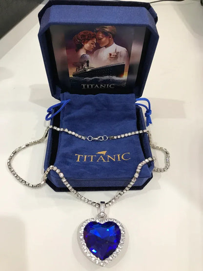 Titanic Necklace , Heart of the Ocean Necklace, Forever Love, Sapphire Necklace , Inspired by Titanic, Rose Necklace from Titanic