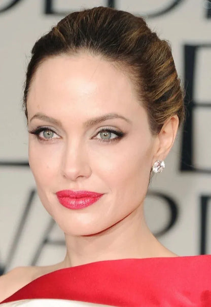 Angelina Jolie Inspired, Large Diamond Stud Earrings, Celebrity Hollywood Inspired, Round Solitaire 10mm Big, Gold Silver or Stainless Steel