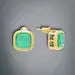 Angelina Jolie Inspired, Stunning 100% Natural Colombian Emerald Stud Earrings with Amazing Neon Green Colour & Glow, 18K Gold Vermeil Studs