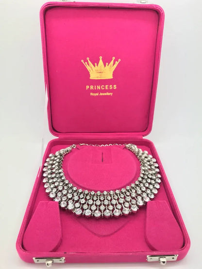 Princess Kate Duchess of Cambridge Luxury Crystal Choker Necklace Inspired by Royal Family Princess Kate