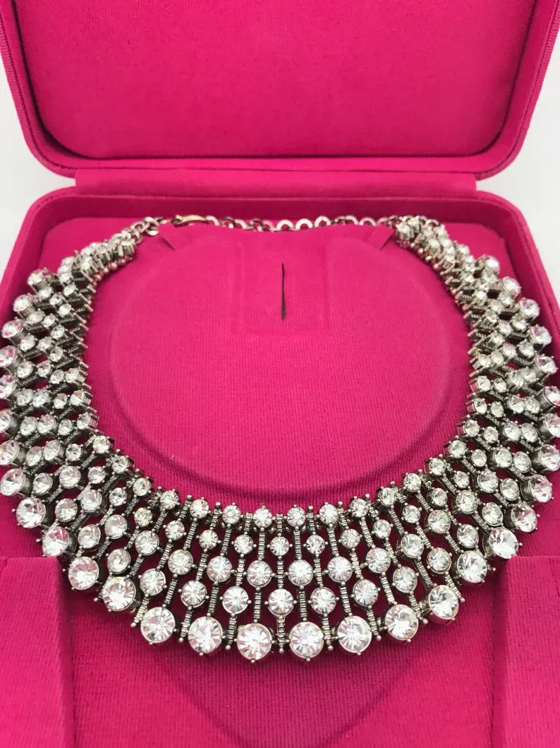 Princess Kate Duchess of Cambridge Luxury Crystal Choker Necklace Inspired by Royal Family Princess Kate