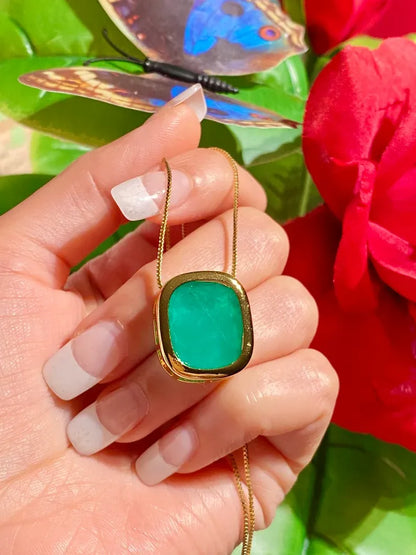 Angelina Jolie Inspired 100% Genuine Colombian Emerald Bezel Ring, 18K Yellow Gold Vermeil, Large Solitaire Emerald Ring, Choose Your Size