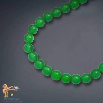 Imperial Natural Burmese Jade Bead Necklace, Handcrafted Masterpiece, Apple Green Ice Jadeite Beaded Emerald Necklace, Miss Jadeite, Grade A