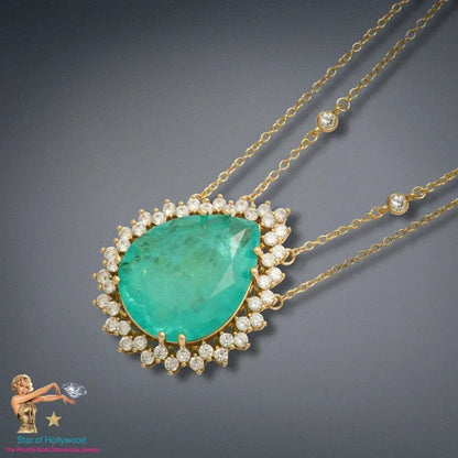 Gold Edition Queen Caribbean Ocean Blue Paraiba Tourmaline Breathtaking Necklace Handcrafted Masterpiece 18K Yellow Gold Vermeil Queen