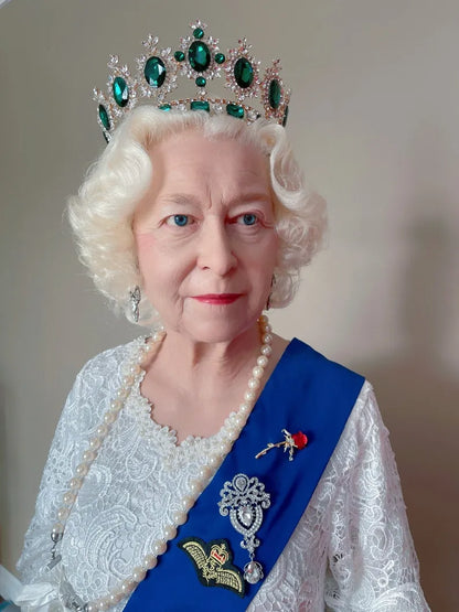 In Memory of Our Beloved Queen Elizabeth, Rose of England Brooch Pin, Worn by Her Majesty Queen, Royal Memorabilia Golden Coin & Certificate