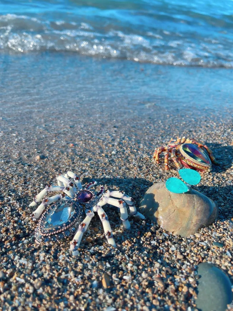 Caribbean Ocean Blue Genuine Paraiba Tourmaline Double Pear Ring, Amazing Neon Color Glow, Multi Gemstone Cocktail Ring Large Statement Ring