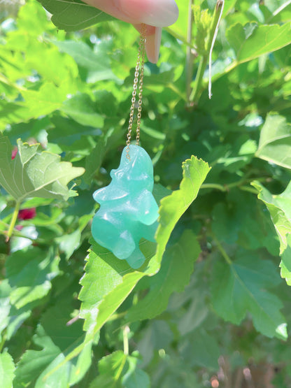 Imperial Jadeite, Natural Jade Elephant Necklace, Queen Elephant Charm Pendant