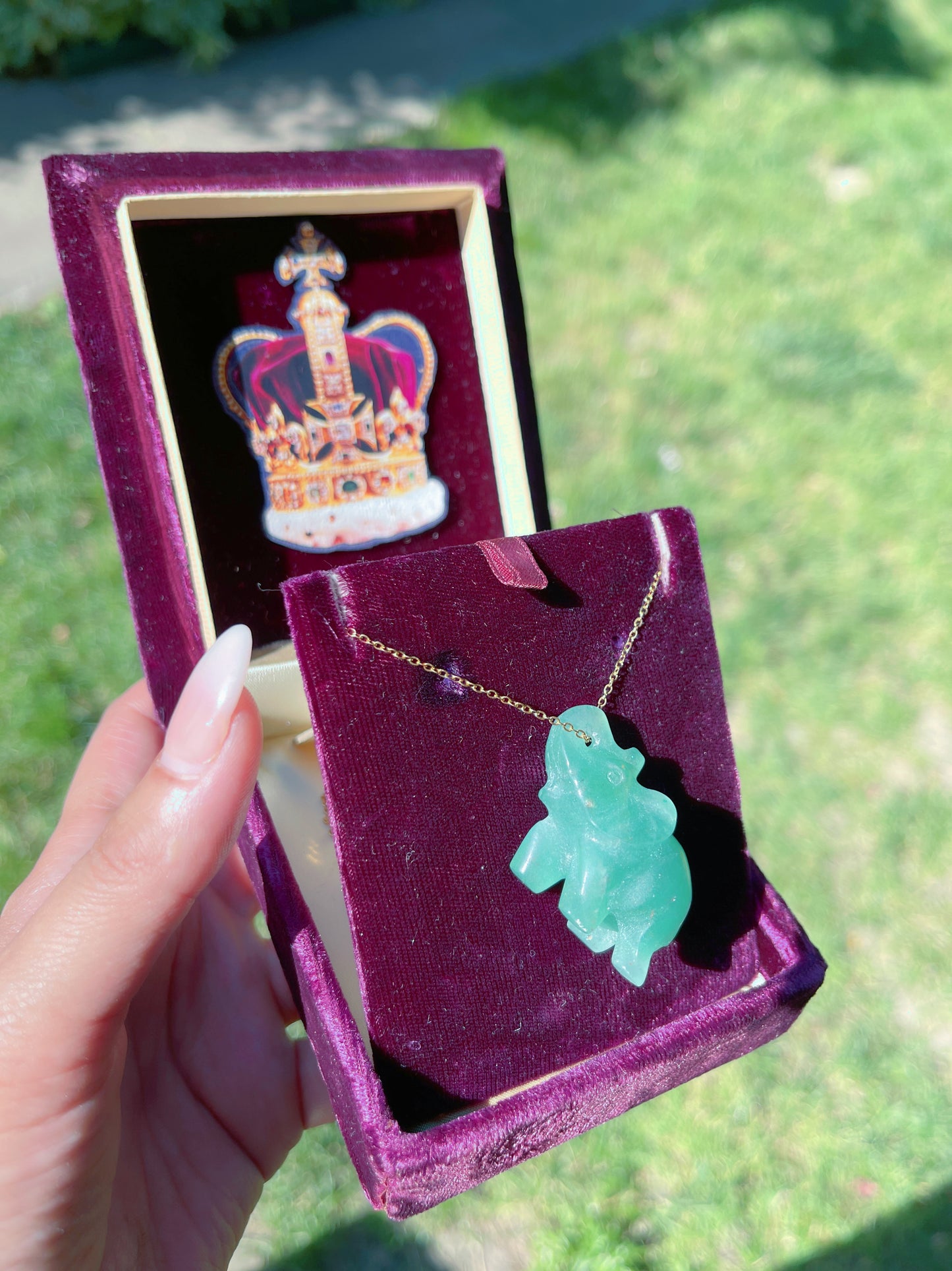 Imperial Jadeite, Natural Jade Elephant Necklace, Queen Elephant Charm Pendant