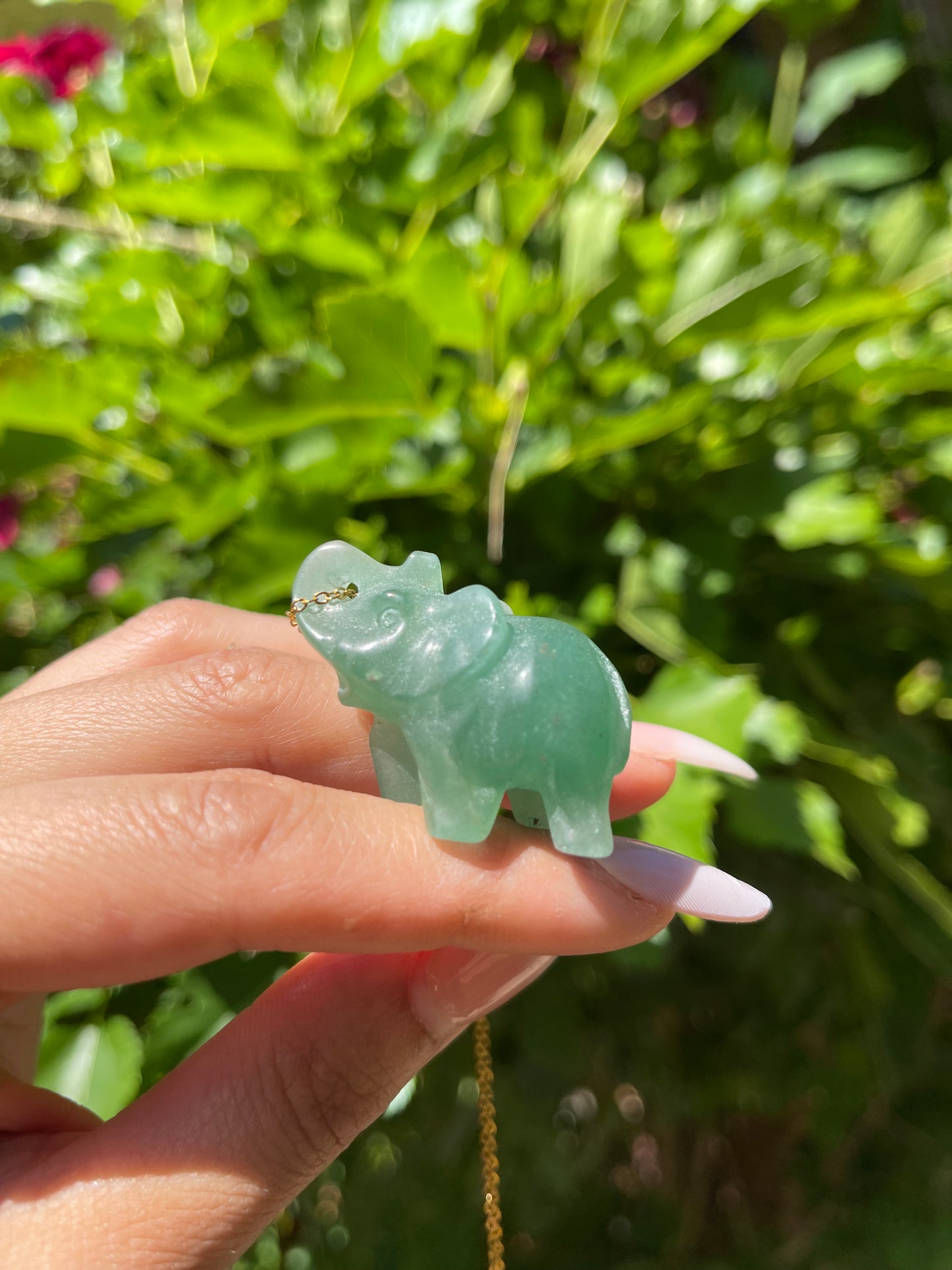 Imperial Jadeite, Natural Jade Elephant Necklace, Queen Elephant Charm Pendant